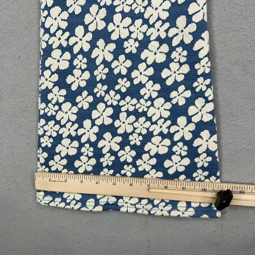 American Eagle Pants Womens Medium Blue White Floral Flare Retro Boho 90s Y2K - Picture 10 of 15